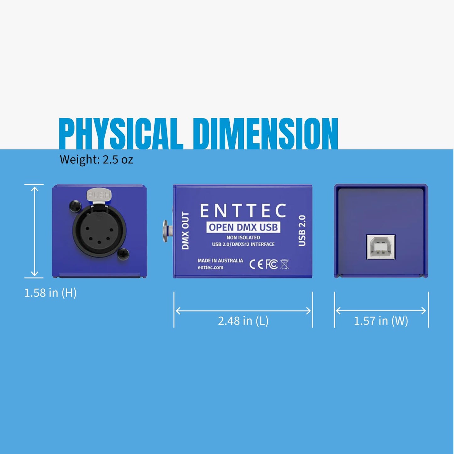 Enttec Open Dmx Usb 70303 Lighting Interface - Open Source/Hardware Only - Entry Level Model