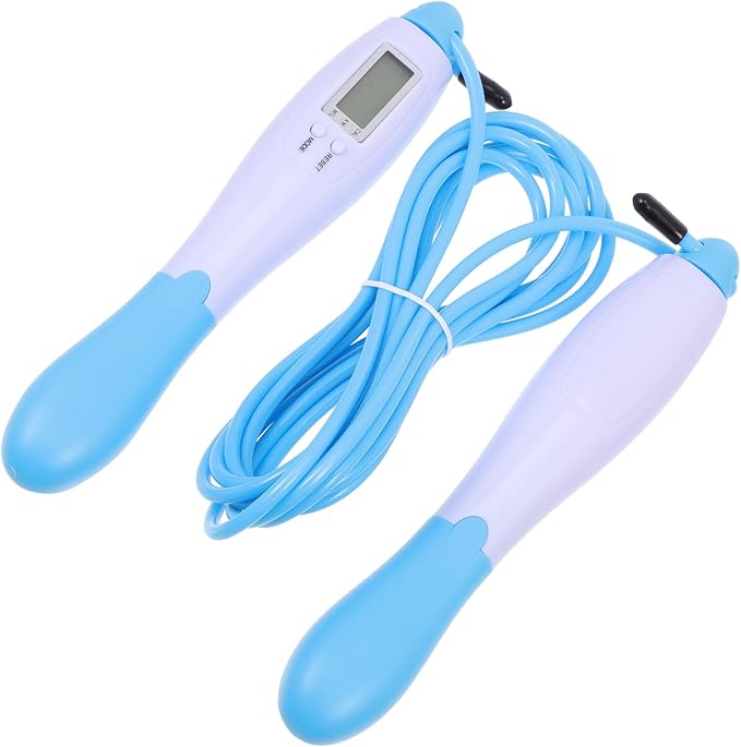 GRIRIW Smart Electronic Counting Jump Rope for Adults Steel Wire Skipping Rope with Digital Counter for Home Fitness and W...