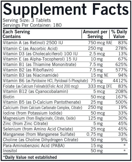 Super Nu-Thera with Extra P5P, 540 Tablets, Kirkman Labs