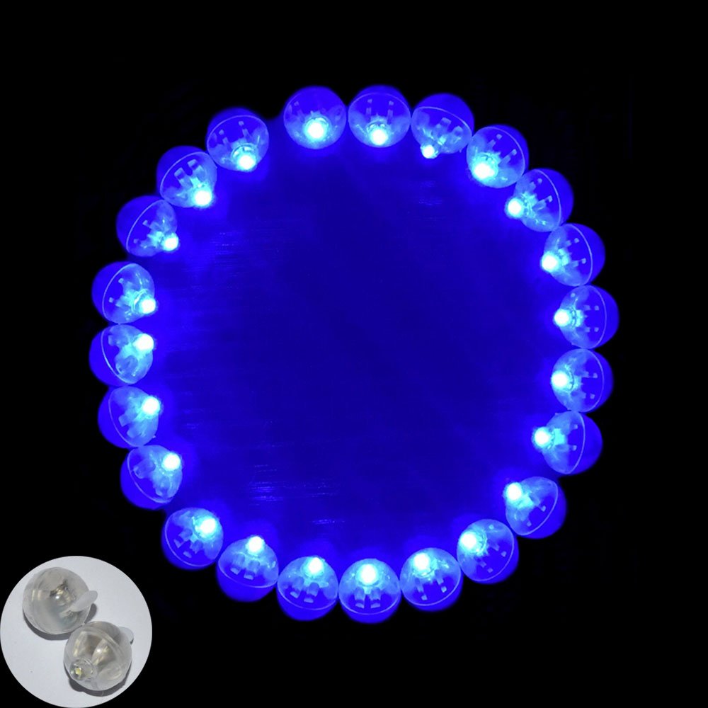 Neo LOONS? Blue Round LED Balloon Light - 100 Pcs for Party & Wedding Decoration