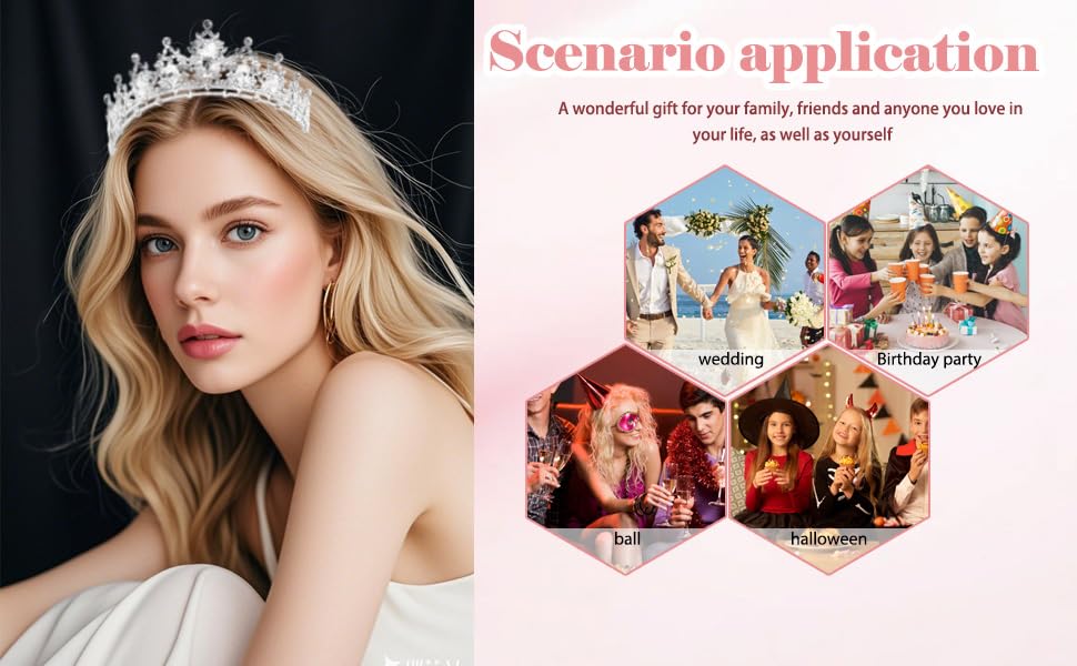 Tiaras for Women Princess Crowns for Women Crystal Headbands for Bridal Princess Birthday Party