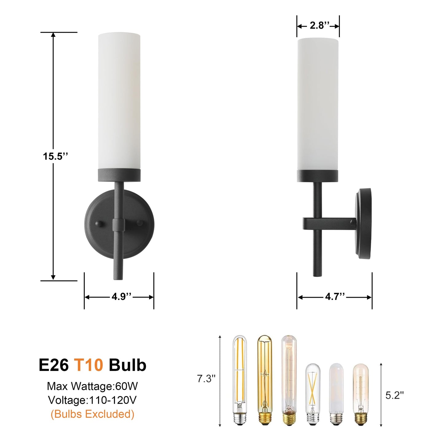 Wall Sconces Set Of Two Matte Black Bathroom Sconces Wall Lighting With White Glass  Modern Sconces Wall Decor Set Of 2 Wall Light Fixtures For Bathroom Mirror Living Room Hallway Bedroom Wall Lamp