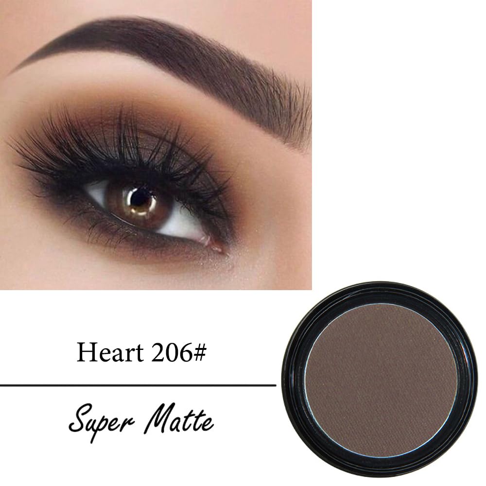 Mysense Matte Dark Brown Single Eyeshadow Palette, Pressed Powder Eye Shadow Makeup, High Pigment Long Lasting Vegan & Cruelty F