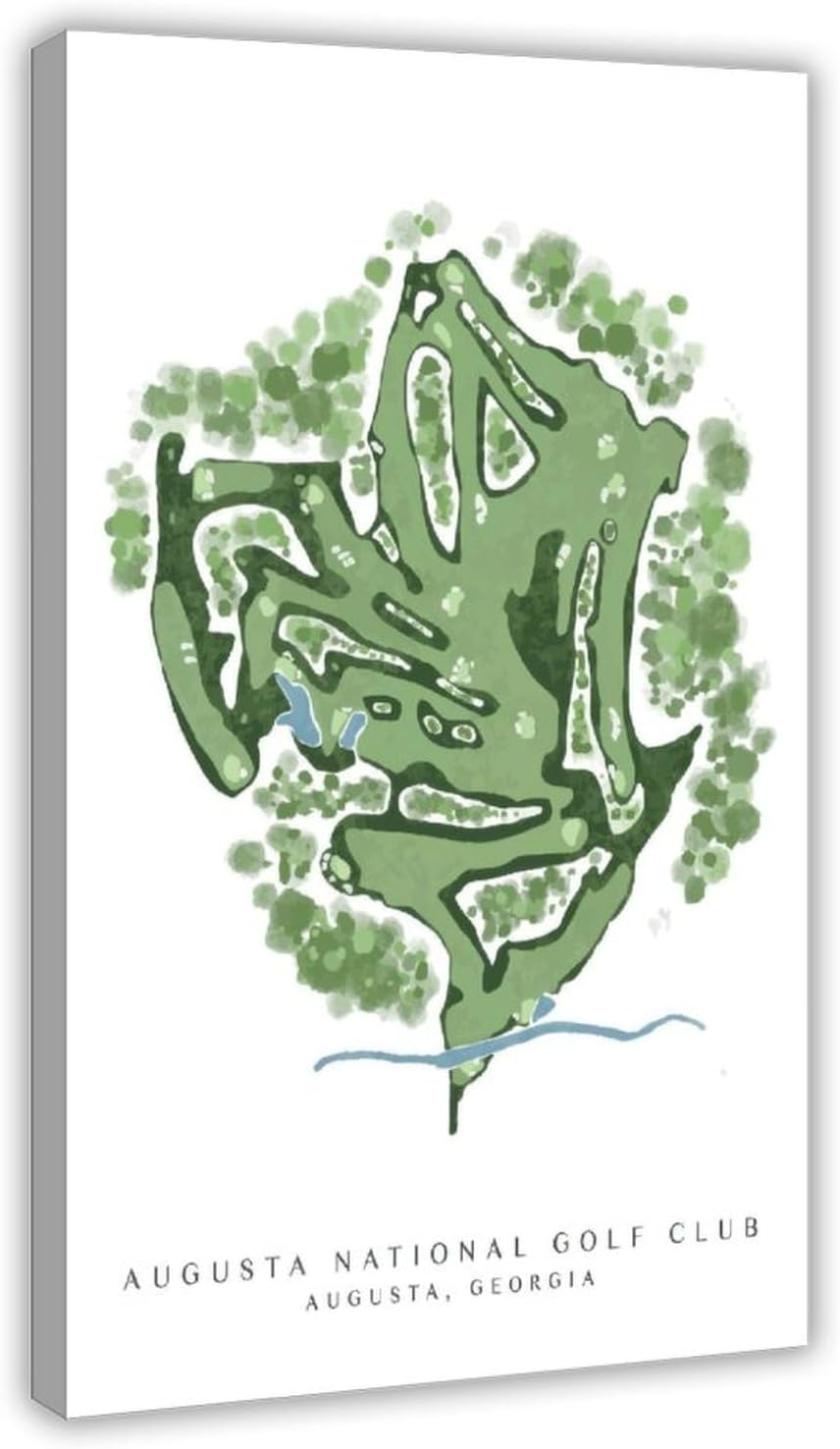 9W Golf Course Poster Green Scenery Decoration Wall Art for Office Living Room Frame-style 24x36inch(60x90cm)