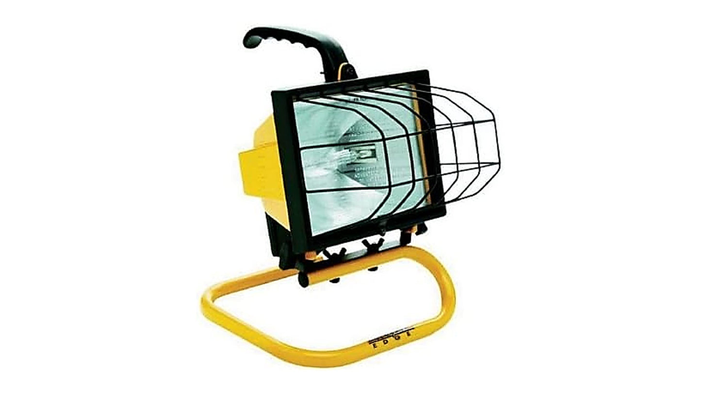 Woods Portable Work Light, 500 Watt, Metal, Yellow, Model L20, 1 Count
