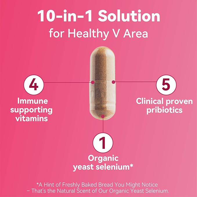 Gynable Vaginal Probiotics for Womem,Female Probiotic for pH Balance with Lactobacillus 5 Billion CFU Probiotics Blend,Selenium-Vitamin D3,Promote Healthy Vaginal Odor & Vaginal Flora,30 Count