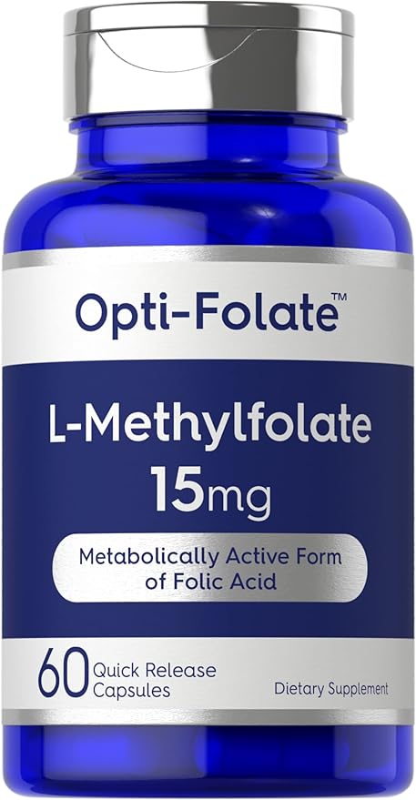 Carlyle L Methylfolate 15mg | 60 Capsules | Max Potency | Optimized and Activated | Non-GMO, Gluten Free | Methyl Folate, 5-MTHF | by Opti-Folate