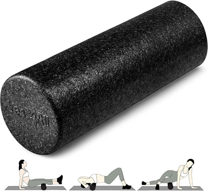 Yes4All High-Density Foam Roller for Back Pain Relief, Yoga, Exercise, Physical Therapy, Muscle Deep Tissue Massage 12-18-...