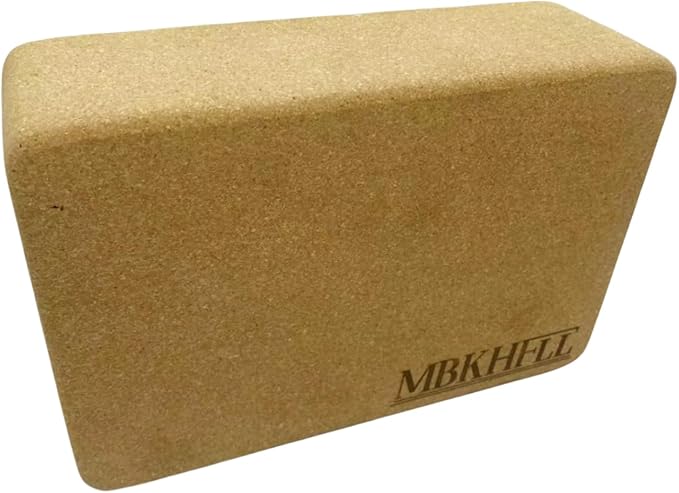 MBKHFLL Cork Yoga Blocks, Natural Cork, High Density with Non Slip Surface, Eco-Friendly Accessories for Women, Ideal for ...
