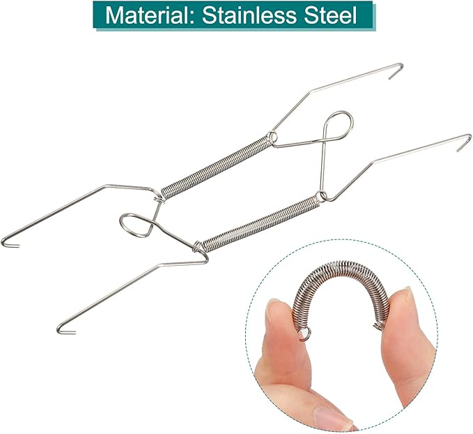 uxcell Plate Hanger, 8 Inch Stainless Steel Invisible Wall Plate Hangers with Wall Decorative Hooks and Tip Protectors for Decorative Plates and Art