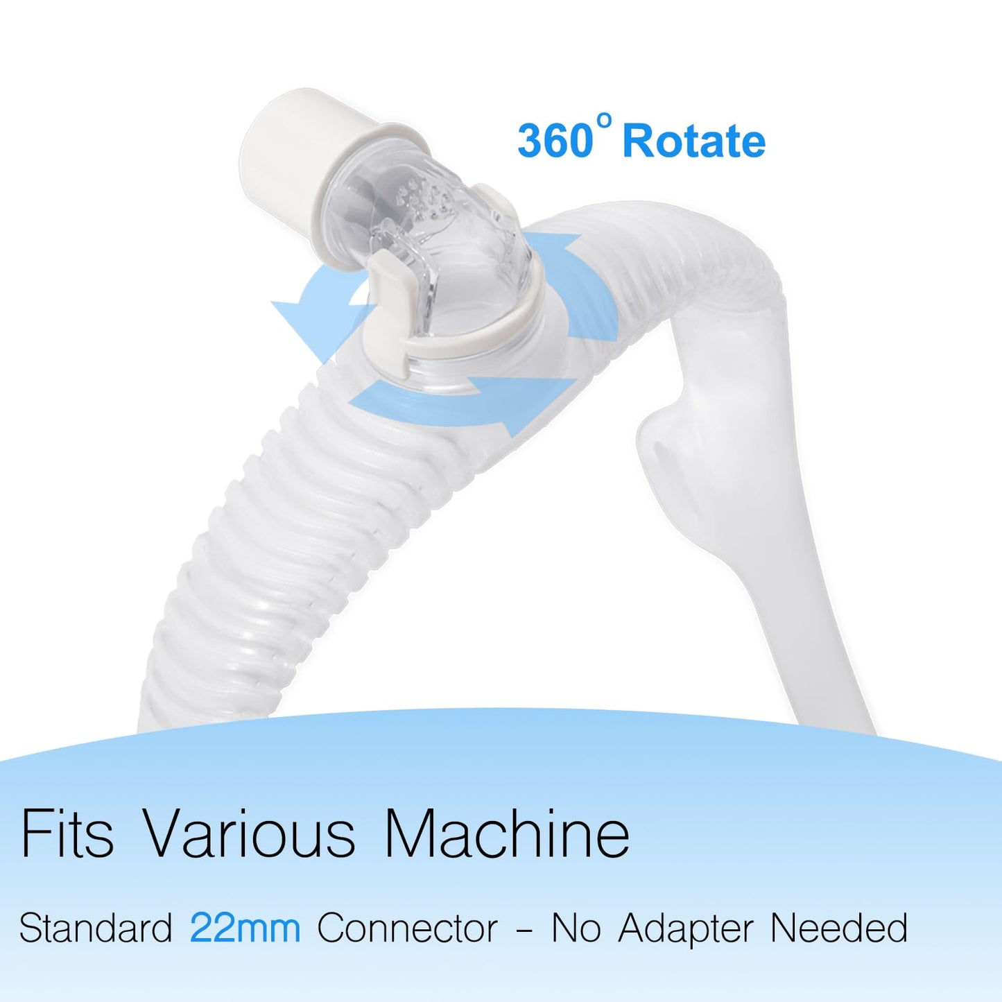 Replacement AirFit P30i N30i Elbow and Frame for Resmed Cpap P30i N30i Pillows Nasal Mask Frame Without Nasal Pillows Cushion - Headgear Not Included - Standard