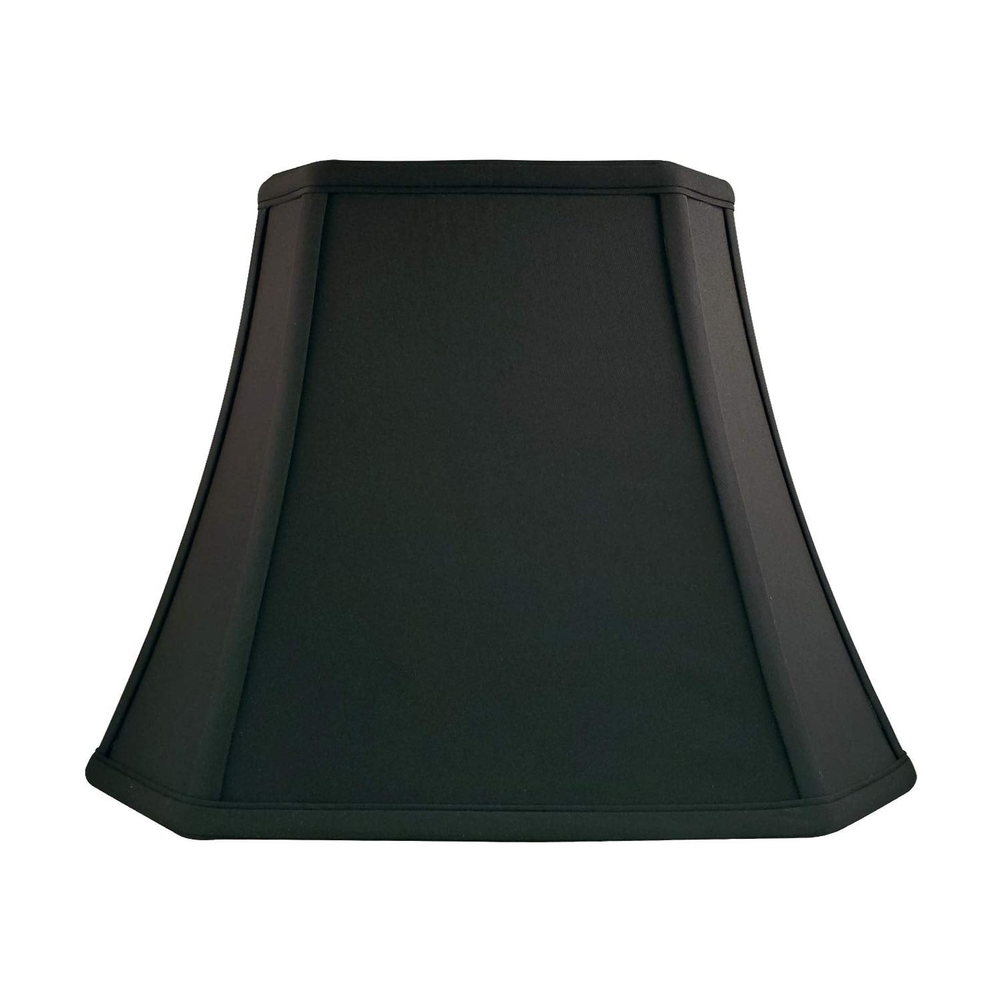 Royal Designs, Inc. Rectangle Cut Corner Lamp Shade, 6.5 x 12 x 10, Black with Gold, Model BSO-710-12BLK