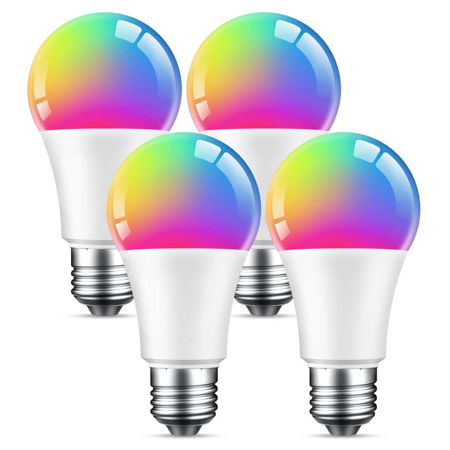 SEAGO Beantech Smart Bulb, WiFi Color Changing A19 LED Light Bulbs, Dimmable, 4 Pack, Multicolor, Model WB4-4
