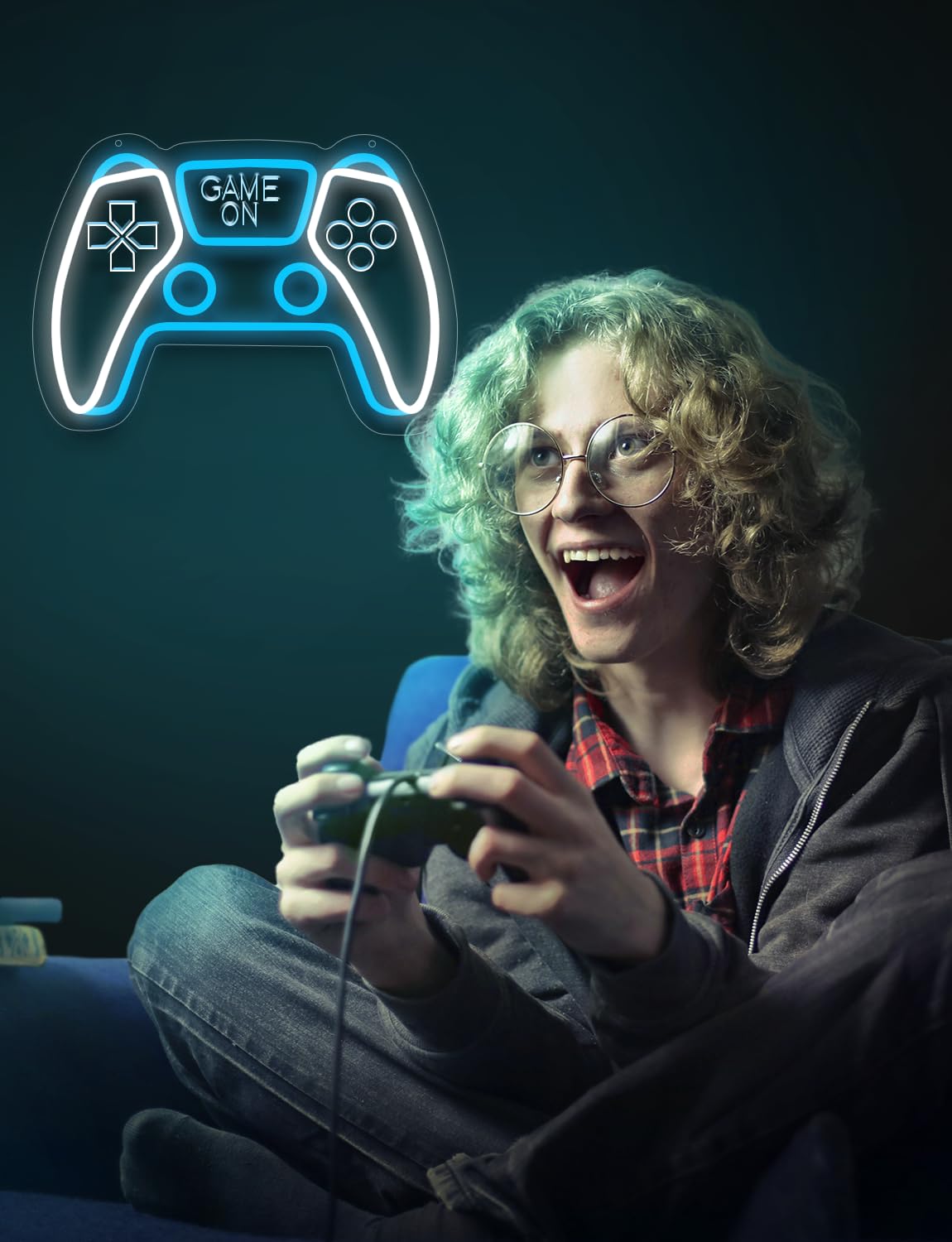 Lumoonosity Gamer Neon Sign - Gaming Neon Sign For Gaming Setup  Bedroom  Wall Decoration - Usb Powered Game Room Neon Sign - Gaming Led Lights For Gamers And Streamers - Gamer Gifts For Men  Kids