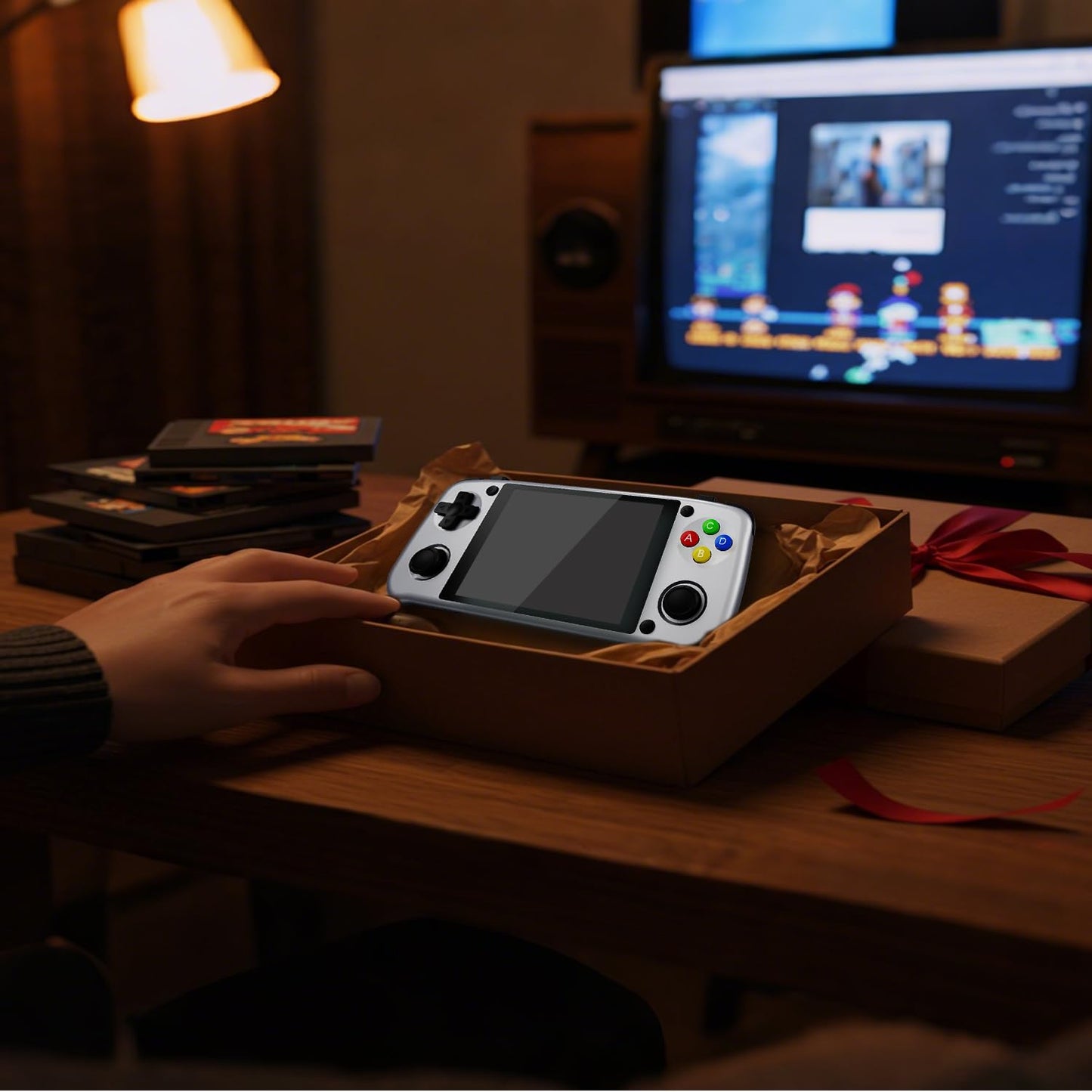 UNICO Game Pocket Player with 40 SNK Classic Games Pre-Installed, Handheld Gaming Console, 3500mAh Rechargeable Battery, Pick up and Play, Ideal for Casual Gamers and Nostalgic Enthusiasts-Gray