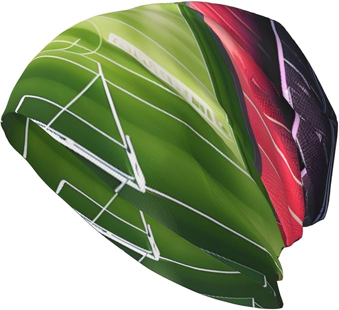 Stadium Football Satdium Field Light Night Print Beanie Hat for Men and Women Stretchy Slouchy Winter Warm Cap Headwear Ac...