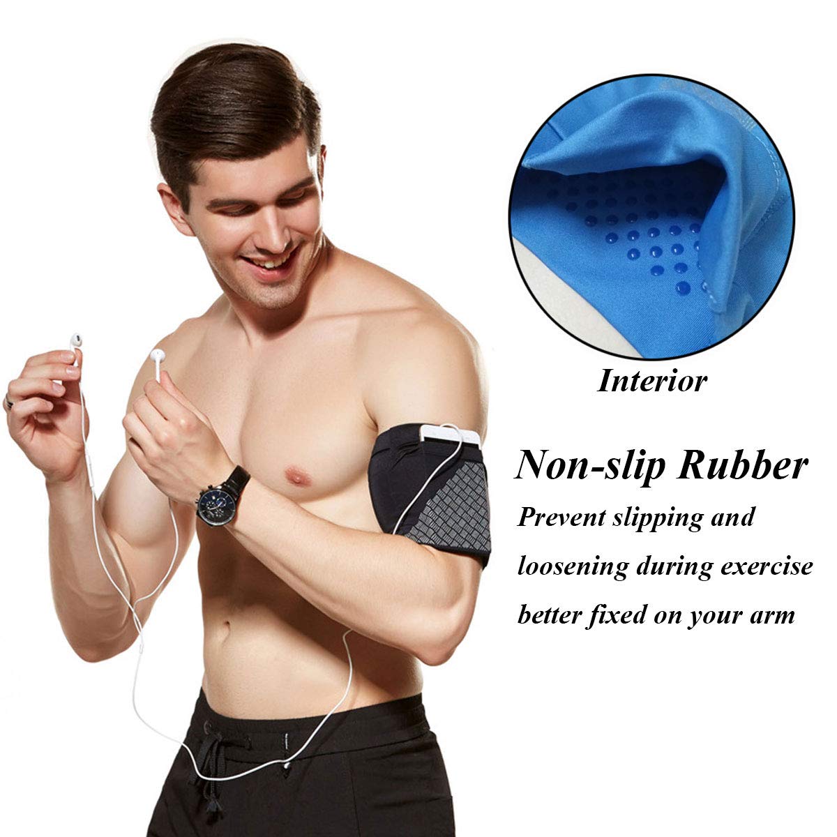 Ailzos Sports Running Armband,Lightweight All Purpose Sport Bag Arm Band Strap Holder Pouch Comfortable Phone Armband Sleeve For