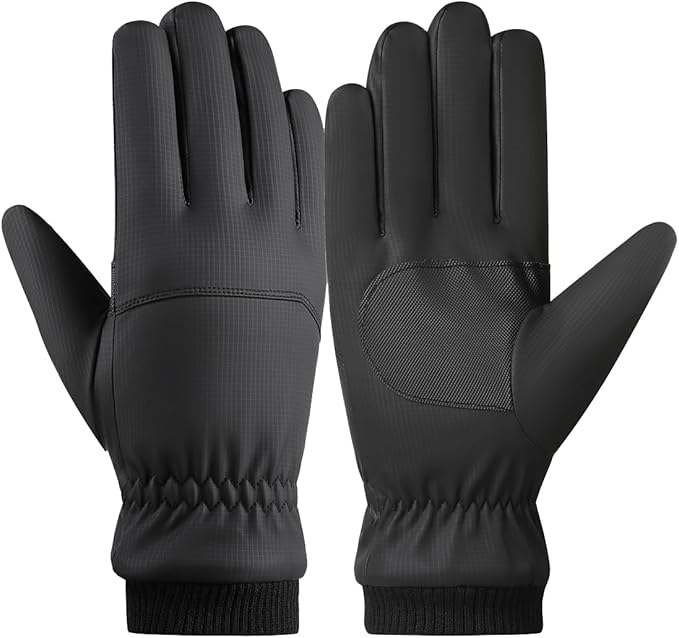 SUJAYU Winter Snow Gloves Men Women, Snowmobile Glove Mens Ski Gloves, Waterproof Warm Touchscreen, Suitable for Running D...
