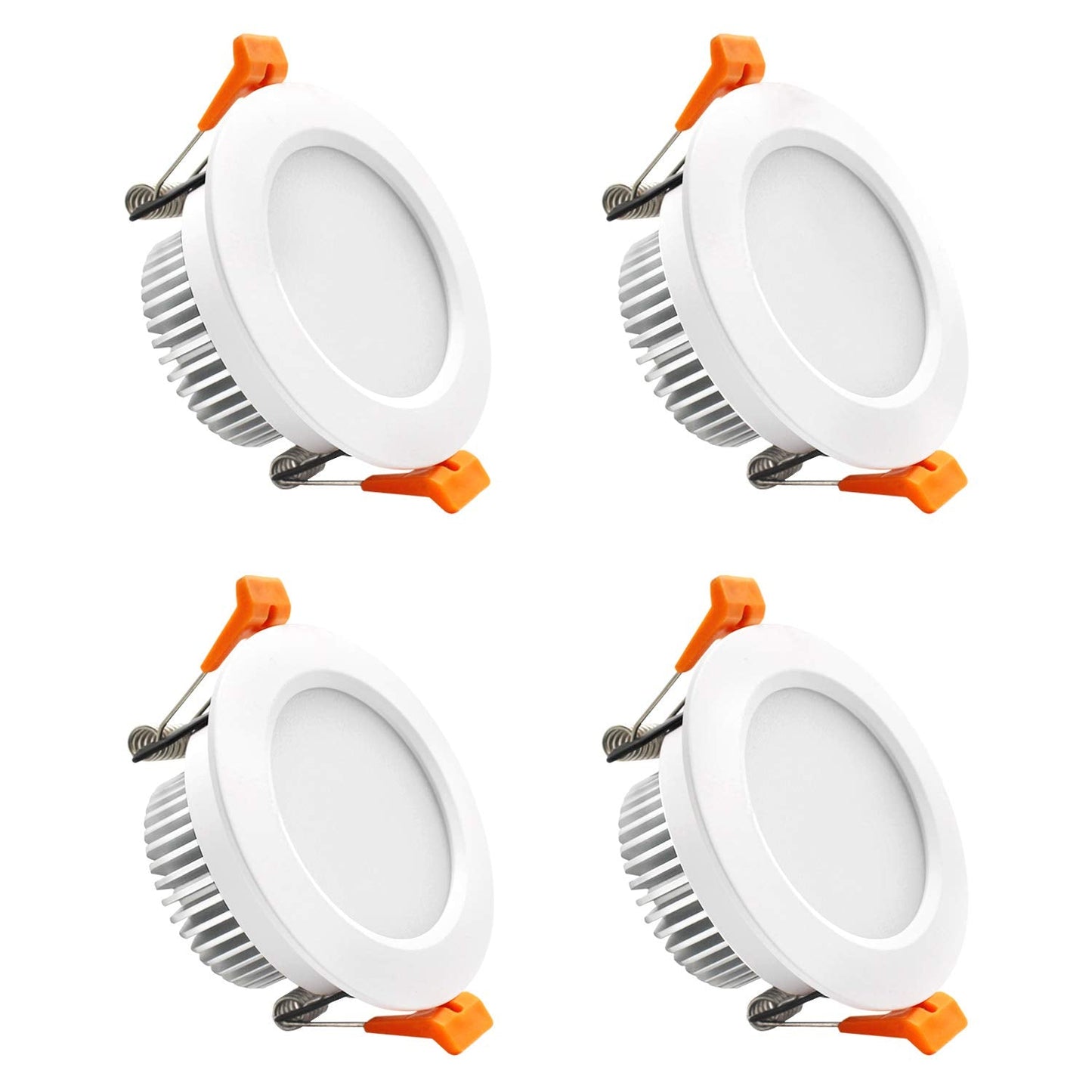 YGS-Tech LED Recessed Lighting Downlight 5W, 5000K Daylight White, 3 Inch, Plastic, 4 Pack