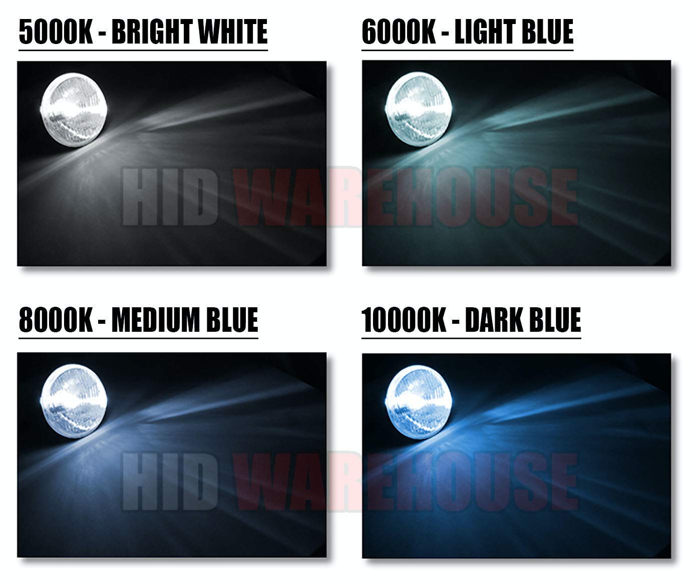 Hid-Warehouse Hid Xenon Replacement Bulbs - H1 5000K - Bright White (1 Pair)