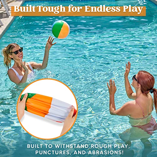 JOYIN 12-Pack 12“ Beach Balls - Bulk Classic Beachball Inflatable Swimming Pool Toys for Games Adults Kids Birthday Party ...