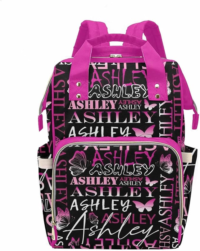 Customize Diaper Bag Birthday Gift For Baby Mom Gift Birthday Gift Large Capacity Daycare Bag Hiking Bag Travel Bag Mommy Diaper Bag, Colorful Butterfly
