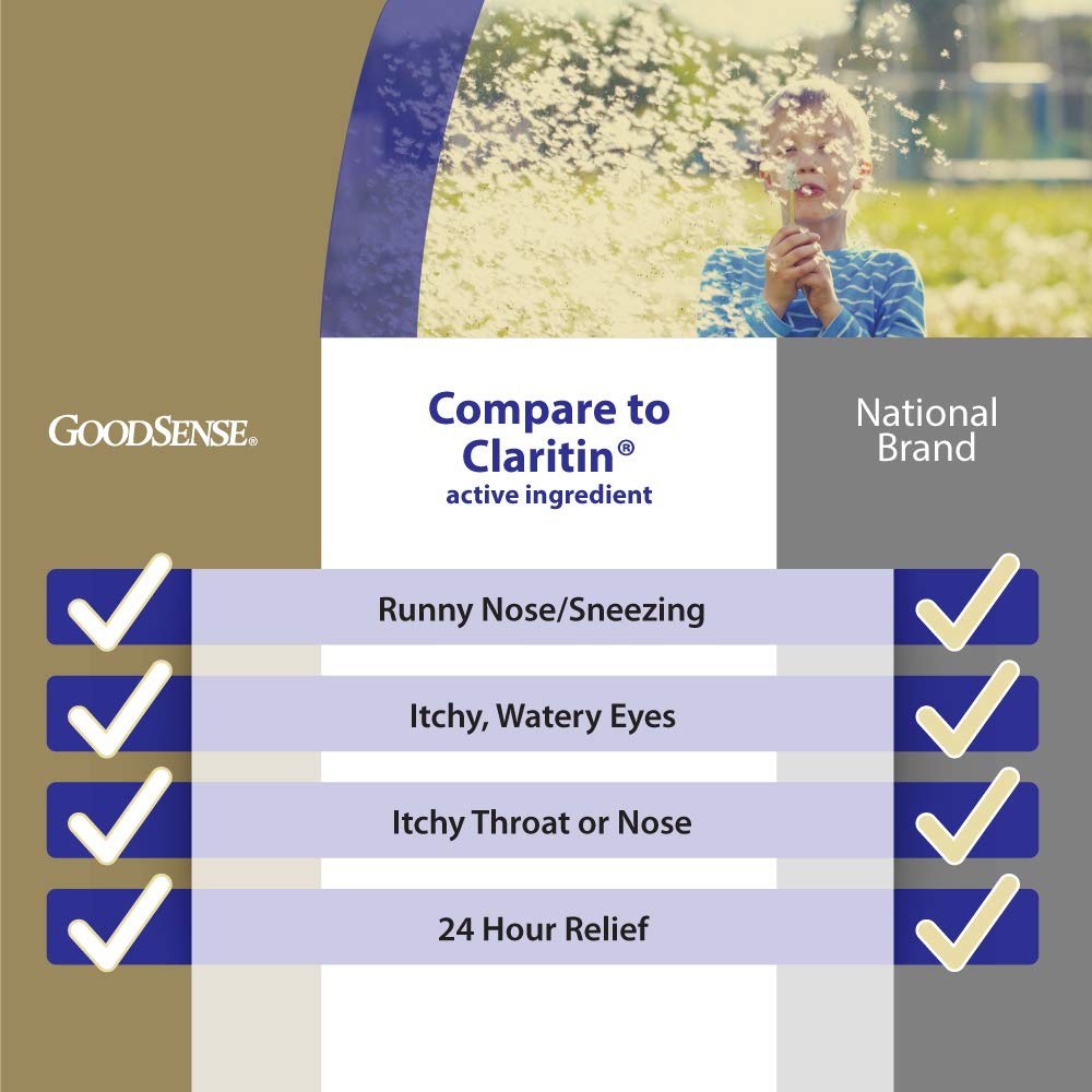 GoodSense Omeprazole Tablets 20mg 14 Count Pack of 3 & Loratadine Tablets 10mg 365 Count Allergy Relief Antihistamine