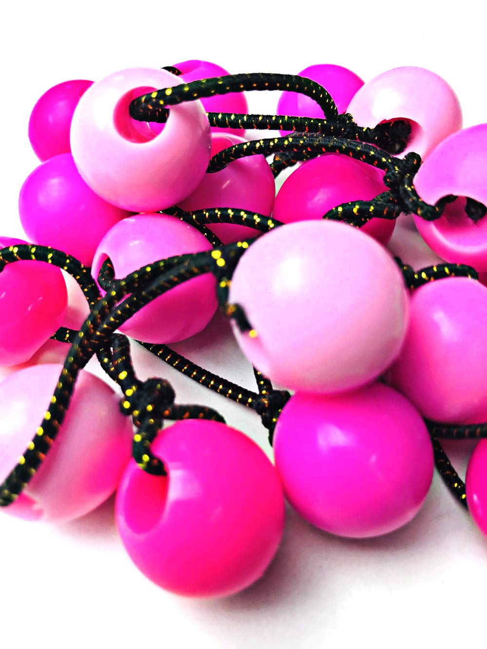 Tara Girls Twinbead Bubble Ball Ponytail Elastics 10 Pieces Selection (BT22)