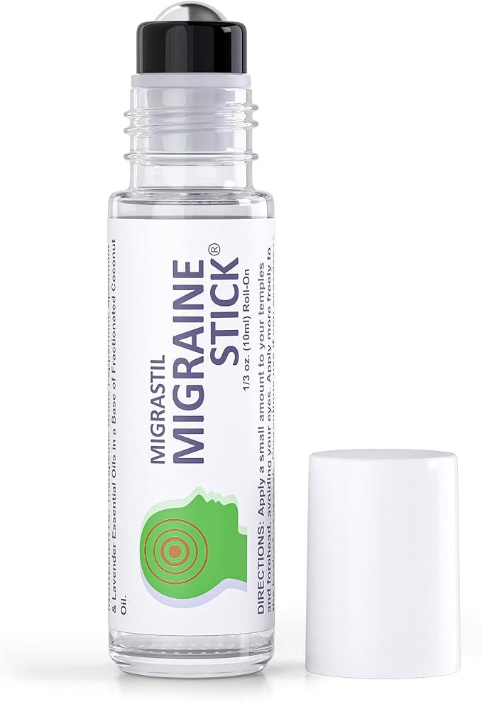 Basic Vigor Migrastil Migraine Stick Rollon - Fast Cooling Comfort for Your Head. Aromatherapy with Peppermint & Other Ess...