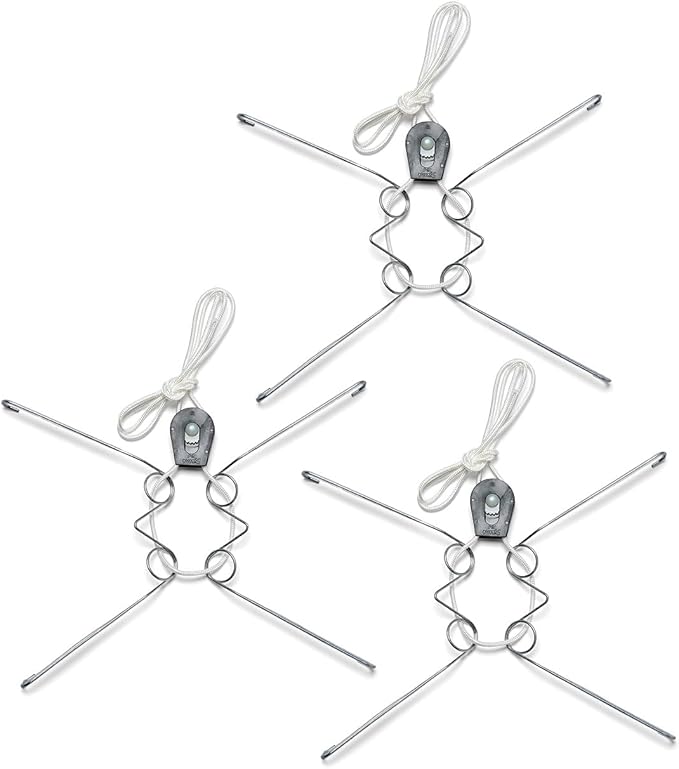 Display Buddie Adjustable Wall Plate Hanger - Oval Square Round Rectangle Wall Display - Steel - Silicone Hooks - Medium 3-Pak 10"-16" up to 8 lbs