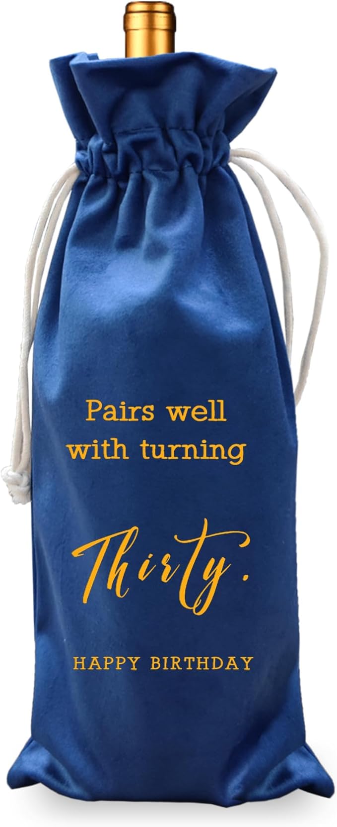 LANBAIHE 30th Birthday Gifts for Her,30th Birthday Gift for Women Men, 30 Years Old Birthday Gifts Wine Bag, 30th Birthday Decorations Party Supplies- 1994 Birthday (30th Birthday-Blue)