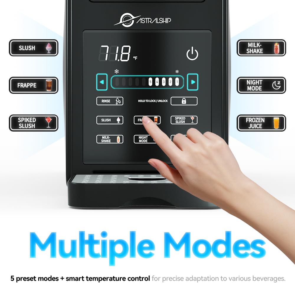 Frozen Drink & Slushie Maker for Home Parties – 85oz Capacity, 5 Modes, Auto Rinse, Night Mode, Smart Temp Control – Perfect for Margaritas & Smoothies