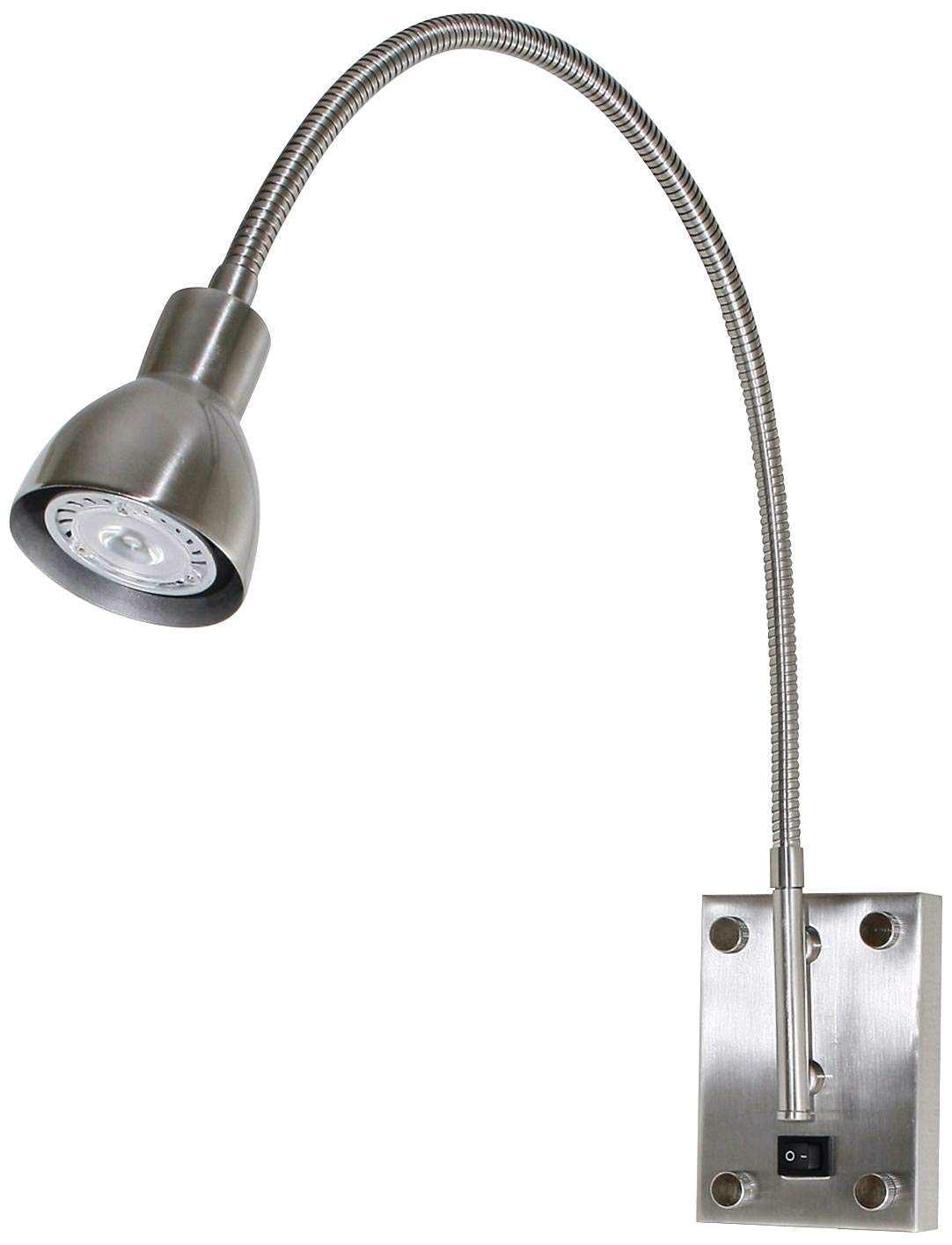 Cal LED Wall Sconce BO-119-BS, Brushed Steel Finish, Metal, 30.37 x 3.5 x 2.62 inches, Silver
