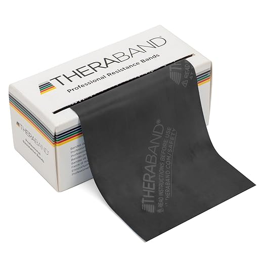THERABAND Resistance Bands, 6 Yard Roll Professional Latex Elastic Band For Upper & Lower Body, Core Exercise, Physical Th...