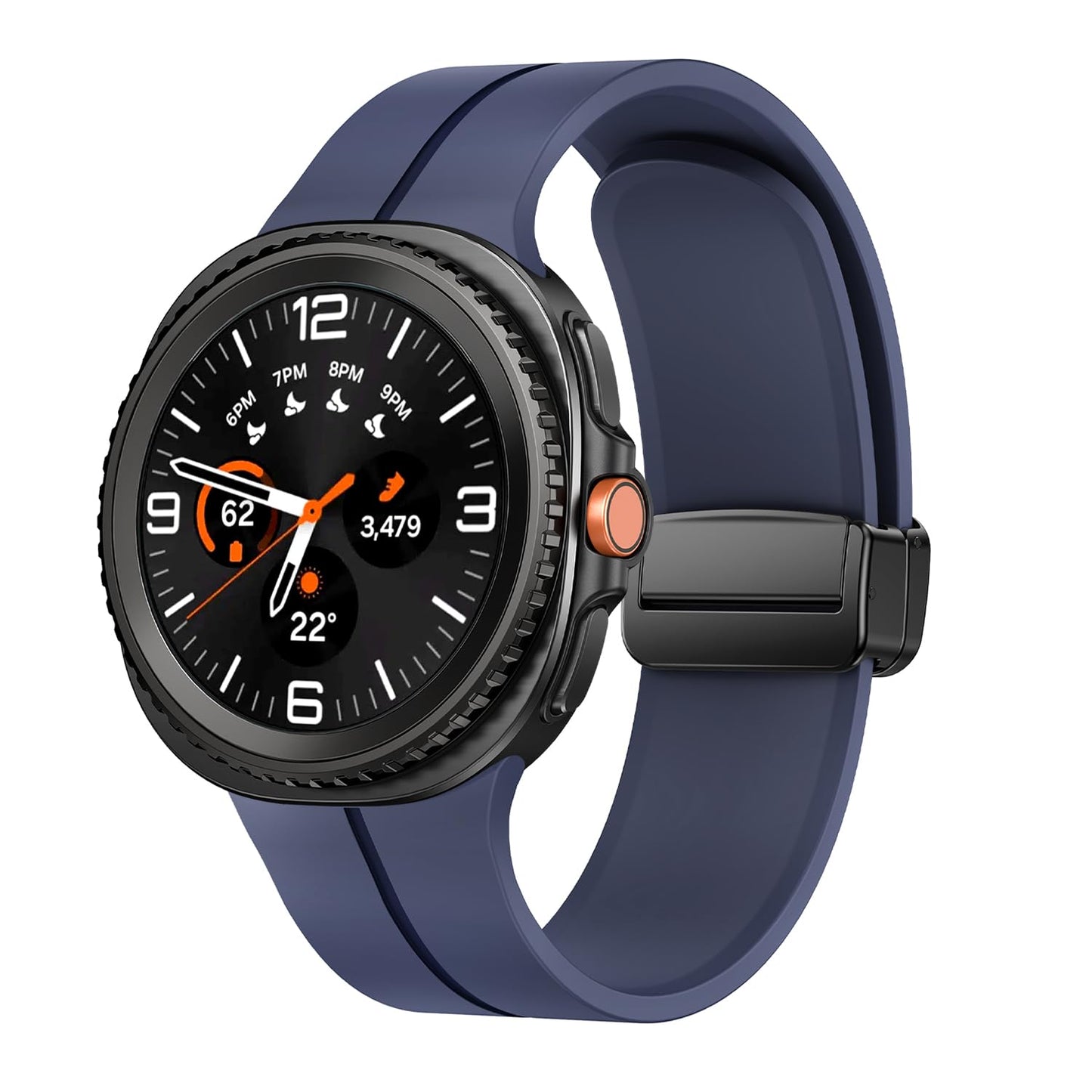 Sodhad Magnetic Band Compatible With Samsung Galaxy Watch 8 Classic 46Mm Soft Silicone Magnet Adjustable Classic Wristbands For