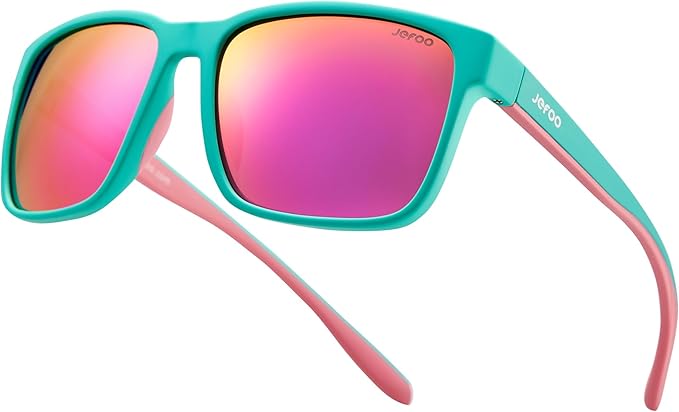 Jefoo Polarized Fishing Sunglasses for Men Women Kayaking Surfing Driving Lightweight Sports Sun Glasses UV Protection