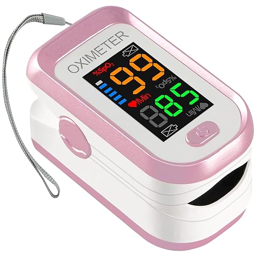 Pulse Oximeter Fingertip, Blood Oxygen Saturation Monitor with Large LED Display, Heart Rate Monitor for Adults, Fingertip...