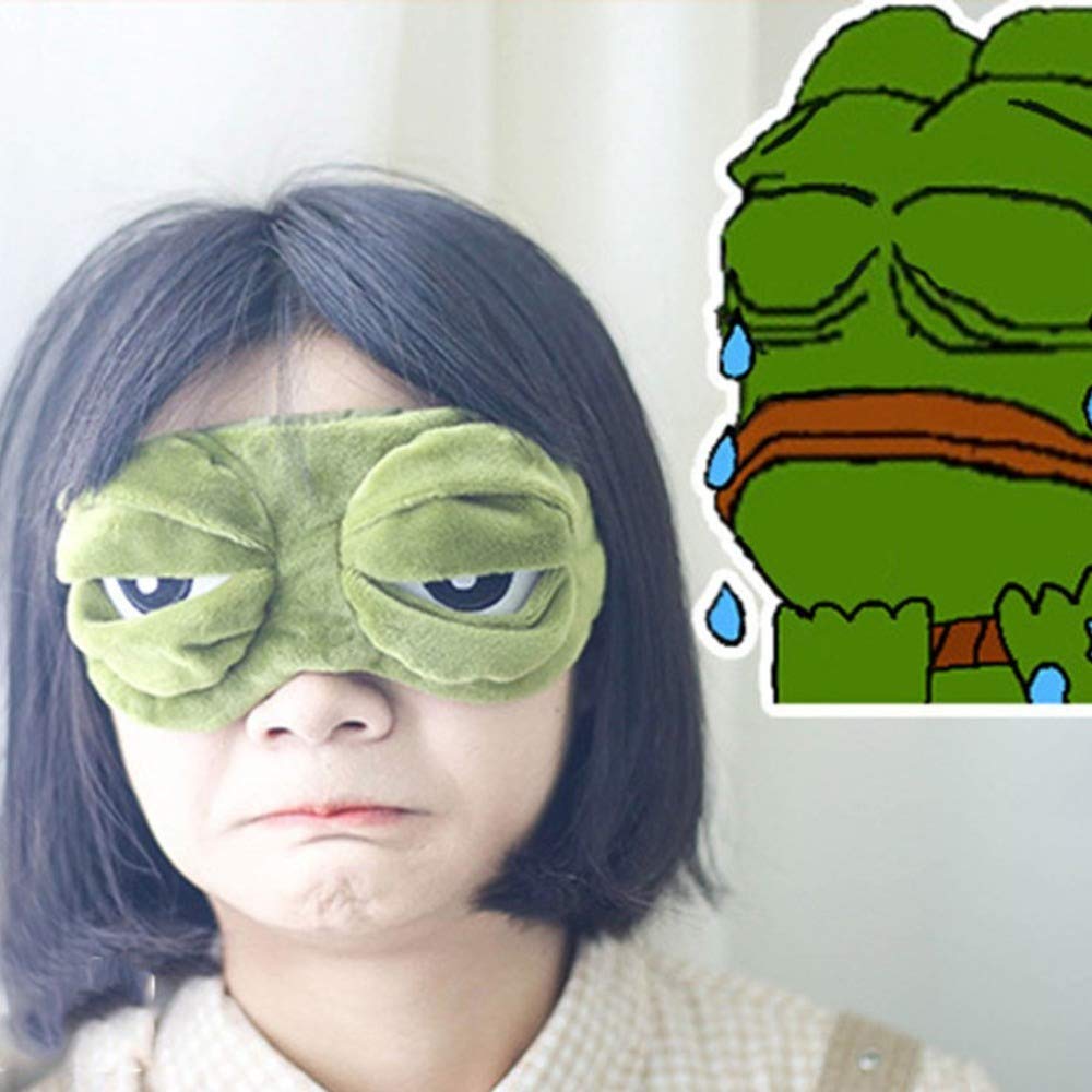 2 PCS Sleep Mask for Girls Women Men Kids Funny Cute Contoured Blackout Frog Cat Dog Animal 3D Sleep Eye Mask for Sleeping