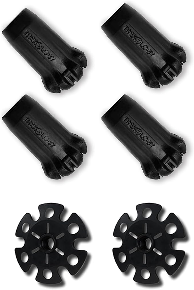 Trekology Trekking Pole Accessory Set – Bundle Tips for Concrete & Flat Roads – Durable Replacement Tips for Hiking Poles,...