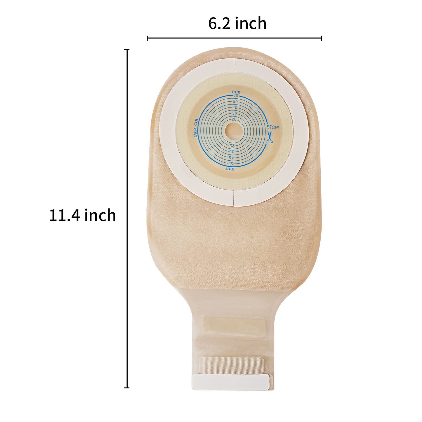 20 PCS Colostomy Bags Rainlotus One Piece Ostomy Bag,Ostomy Drainable Pouch for Ileostomy Stoma Care, Cut to Fit.