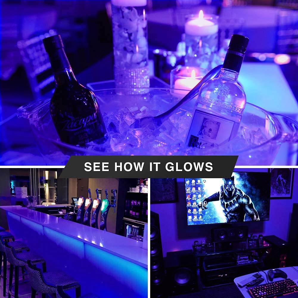 Bluex Bulbs A19 Filament LED Purple Light Bulbs - 8W, E26 Base, 3 Count, Decorative Lighting for Home and Party
