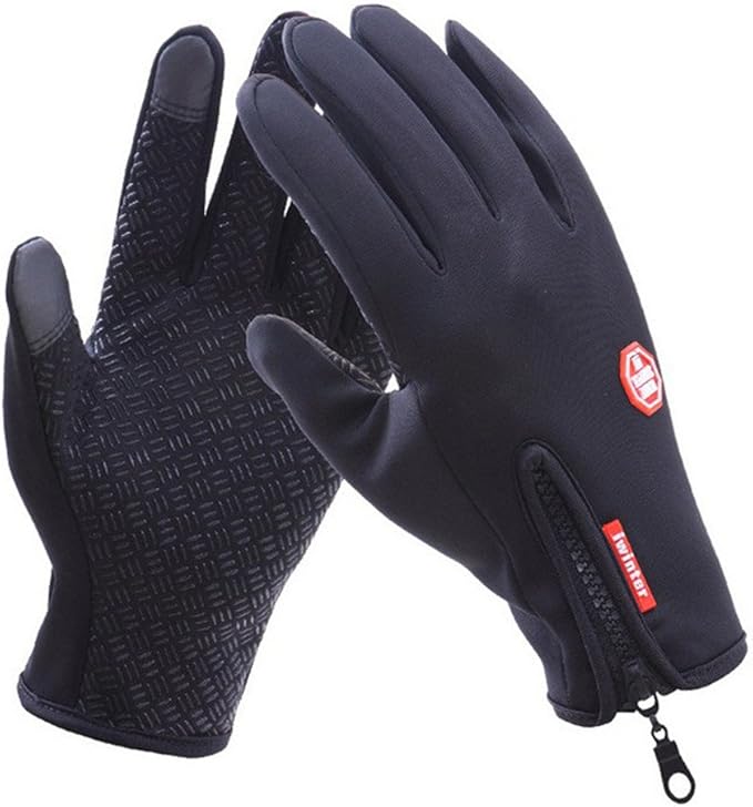 HKXY Bicycle Motorcycle Waterproof Gloves Outdoor Sport Warm Windproof Thermal Touch Gloves Riding Running Bike Cycling Gl...