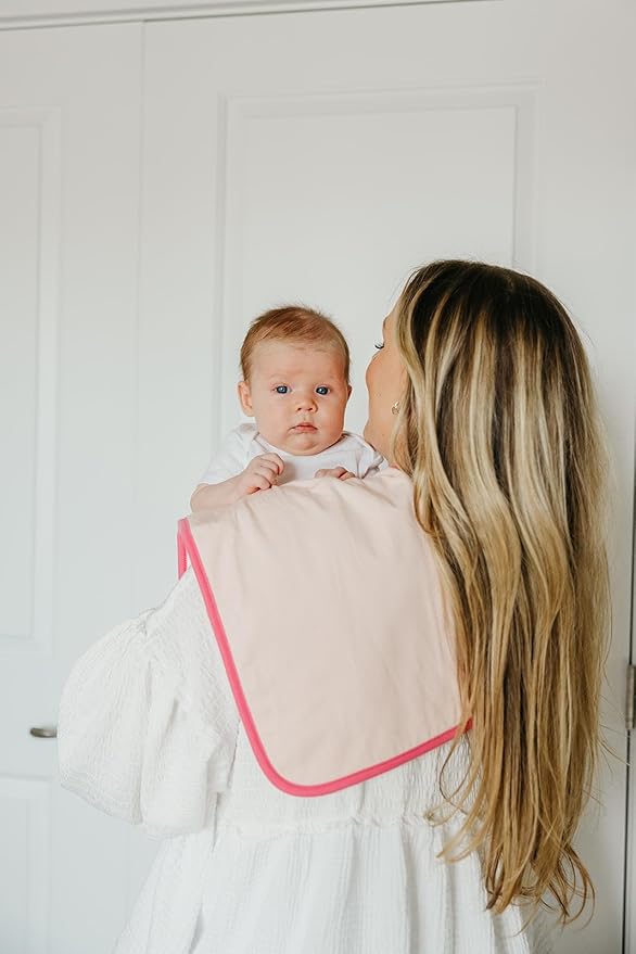 Copper Pearl Premium Baby Burp Cloths - 3-Pack Large Cotton Burp Cloths, Extra Soft Spit Up Rags with 3 Absorbent Layers, Perfect for Baby Girl Gifts (21" x 10" Size, Wonder Woman Set)