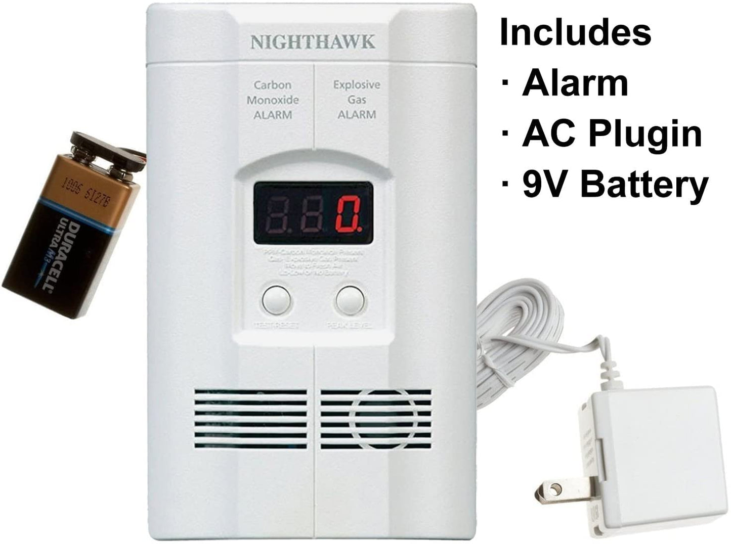 Kidde Carbon Monoxide Detector & Smoke Detector, 10-Year Battery, LED Indicators, Replacement Alert, Test-Reset Button