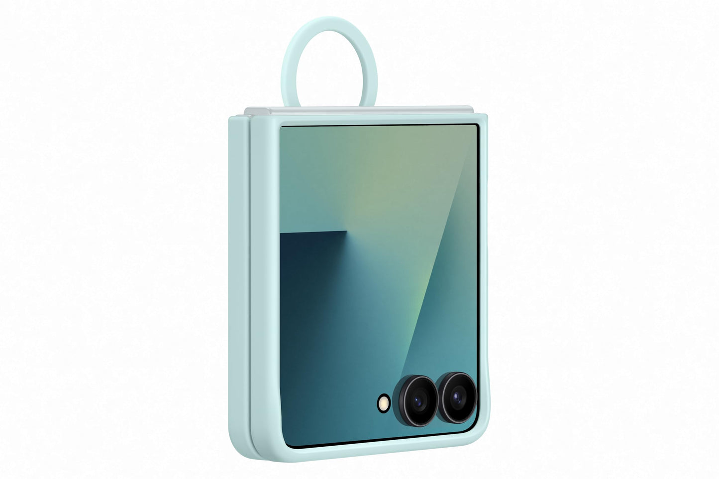 Samsung Galaxy Z Flip7 Ring Silicone Case, Mint Green