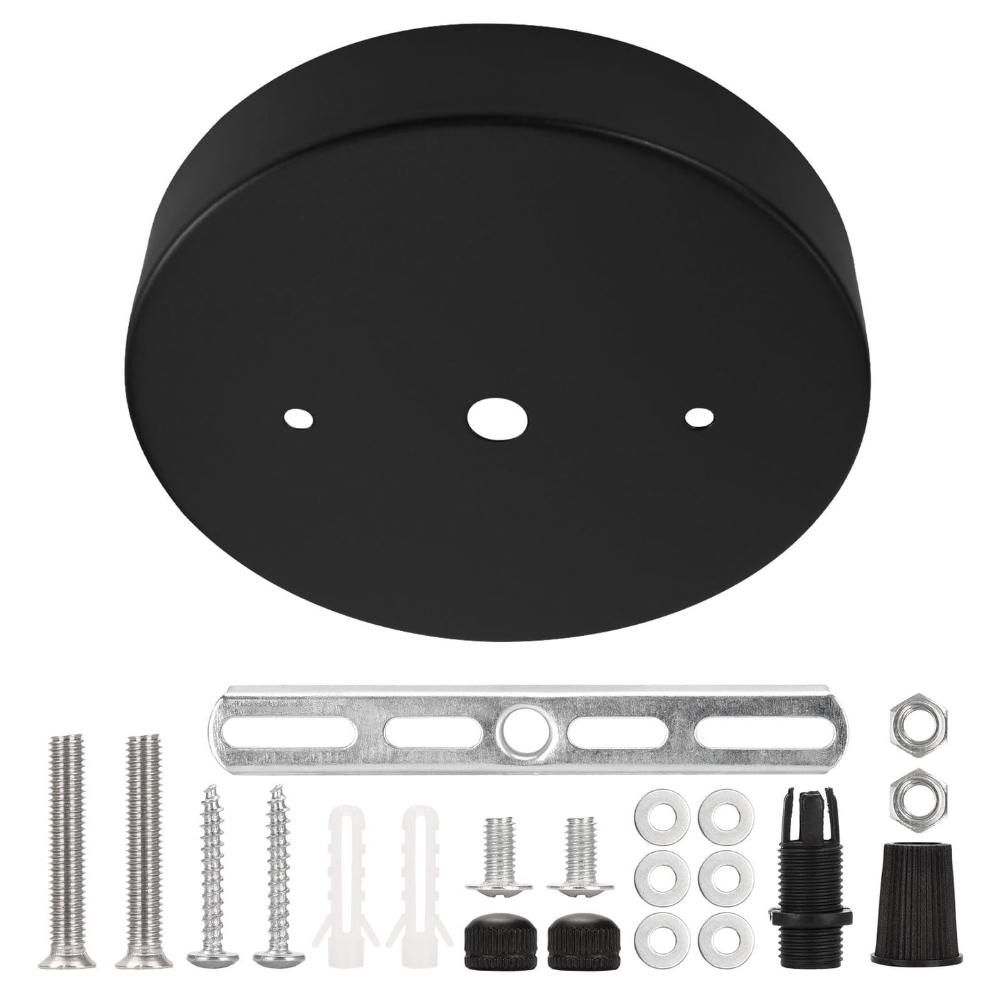 Sangle Sopffy Pendant Light Canopy Kit  5.8 Inches Ceiling Lighting Canopy Kit With All Mounting Hardware Modern Chandelier Ceiling Plate Cover For Pendant Lighting Fixtures  Black (Black)
