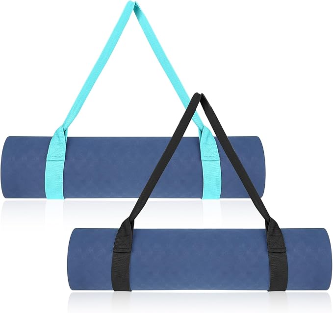 Xindojuz 2 PCS Yoga Mat Strap for Carrying [mat Not Included] Adjustable Yoga Mat Sling Band Easy-Cinch Mats Holder Stretc...