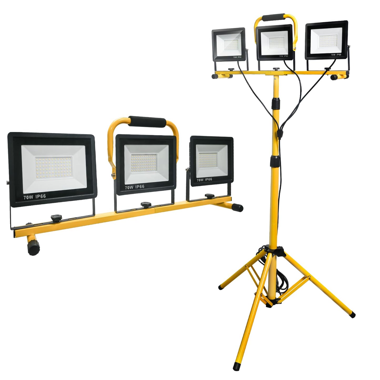Jefedana Led Light Work Stand: 21000Lm Portable Lighting For Job Site  Construction & Garage Workshop