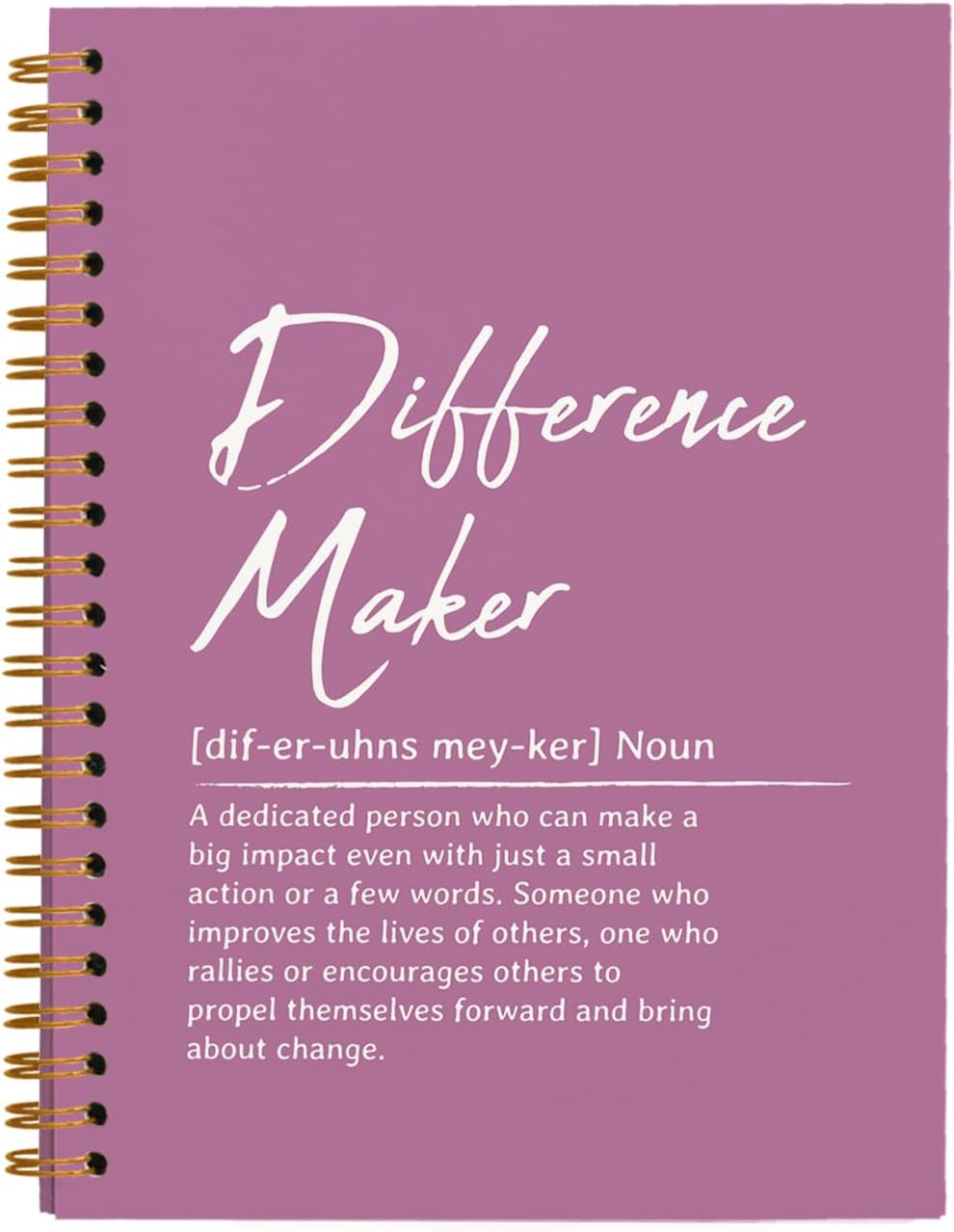 OXW Purple Notebooks for Work, Difference Maker Gift Meeting Notebook Journal for Writing, Employee Appreciation Gifts, Thank You Gifts for Women Men Leader Mentor Boss Manager, 5.5"x8.3"