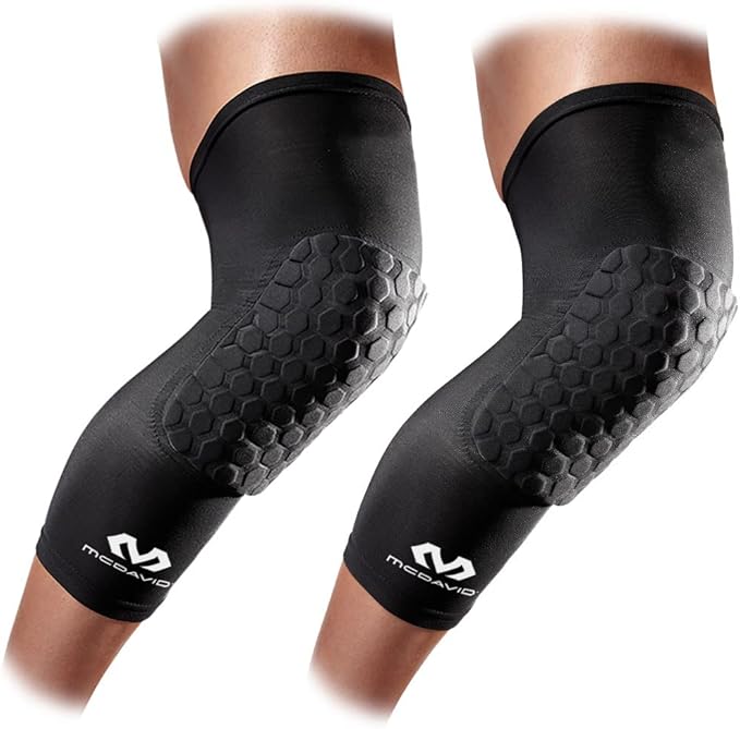 Knee Compression Sleeves: McDavid Hex Knee Pads Compression Leg Sleeve for Basketball, Volleyball, Weightlifting, and More...